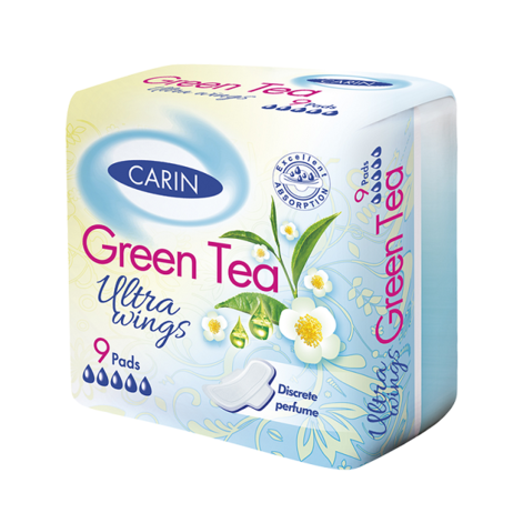 Carin Ultra Wings Green Tea Hügieenisidemed
