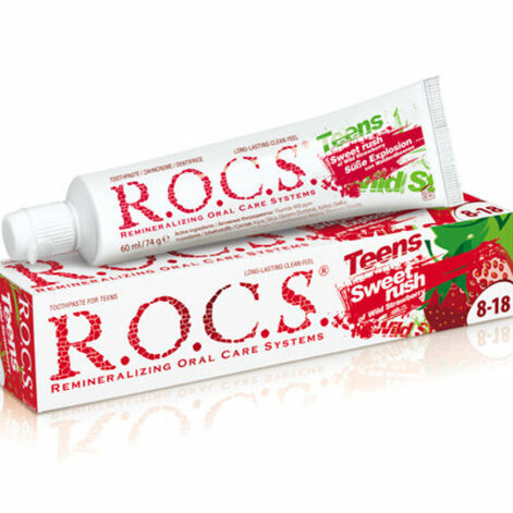 R.O.C.S. Teens Sweet Rush of Wild Strawberry Toothpaste Hambapasta