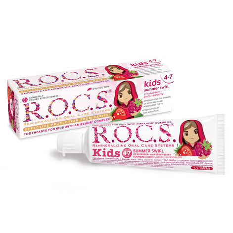 R.O.C.S. Kids Raspberry & Strawberry Toothpaste Hambapasta