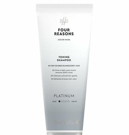 Four Reasons Color Mask Toning Shampoo Platinum Tooniv Šampoon Blondidele/Hallidele Juustele