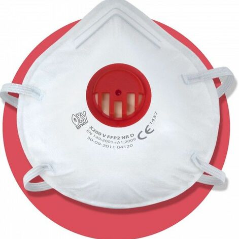 FFP2 Respiraator klapiga - Oxyline NRD CE X 200V, kaitseb viirustekitajate eest, 1tk