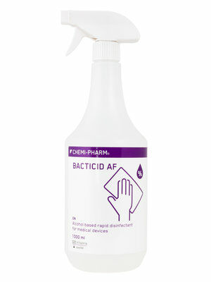 Chemi-Pharm Bacticid AF  Ātrās medicīniskās ierīces dezinfekcijas līdzeklis uz alkohola bāzes