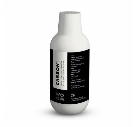 WOOM Carbon+ Mouthwash with Whiteness Action