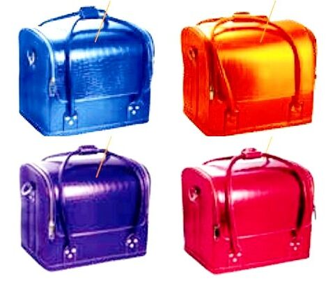 Lether beauty case, metallic colors