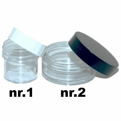 Empty Clear Plastic Jar Pot For Nail Art Make Up Cosmetic Craft Glitter