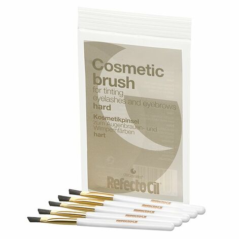 RefectoCil Cosmetic brush gold/hard Косметическая кисточка, золотистая/жесткая