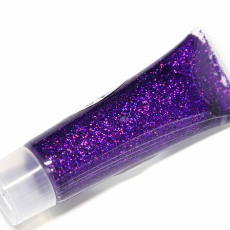 Фиолетовый гель с блестками