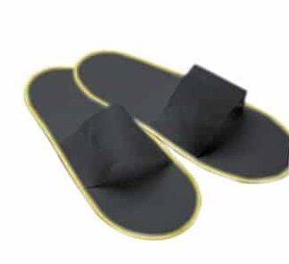 Ro.ial Disposable Open Toe Slippers, Black Тканевые  тапочки одноразовые открытые