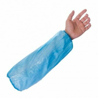 Blue Disposable PE Arm Sleeves Covers