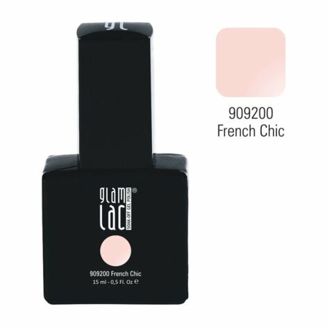 GlamLac Professional Gel Polish , Classical french manicure very light pink mat color gel polish