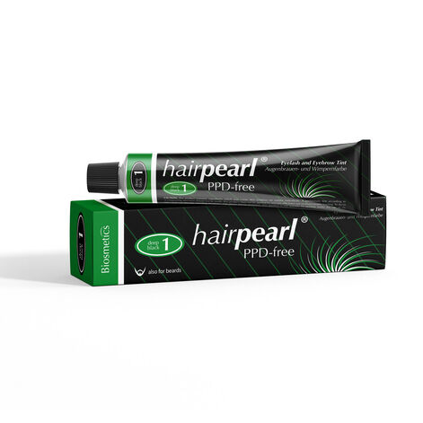 Hairpearl Eyelash and Eyebrow Tint PPD free, Ripsme- ja Kulmuvärv Sügav Must  No 1