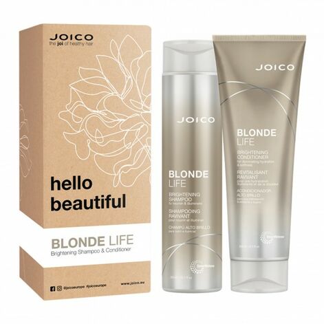 Joico Blonde Life Holiday Duo 2022, Blondi Juuksevärvi Kaitsvate Toodete Kinkekomplekt.
