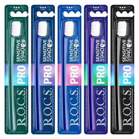 R.O.C.S. PRO Sensitive Soft Toothbrush, Zobu birste jutīgiem zobiem un smaganām