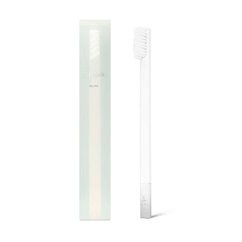 SLIM by Apriori White Silver Medium Toothbrush Зубная щетка средняя