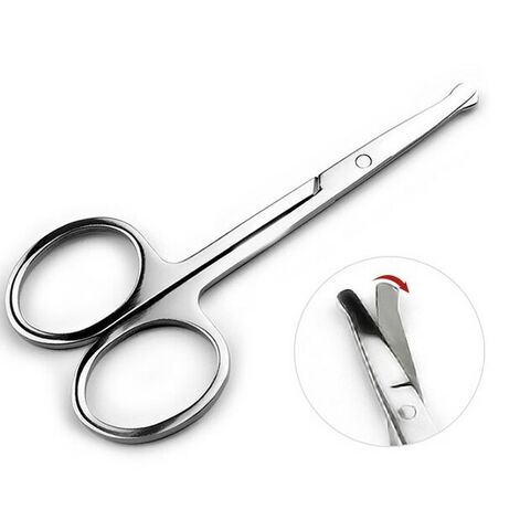 Safety scissors with rounded ends