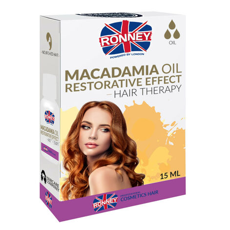 Ronney Professional Restorative Effect Macadamia Hair Oil, Makadāmijas matu eļļa