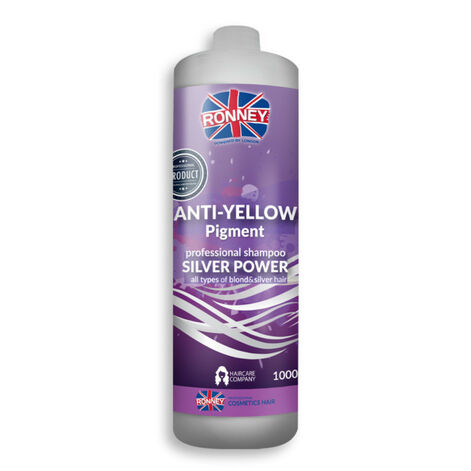 Ronney Silver Power Anti-Yellow Pigment Shampoo, Keltaista pigmenttiä estävä shampoo