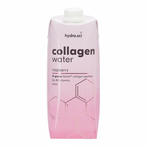 HYDRA.SCI Collagen Water Raspberry, Kollageenivesi Vaarikaga
