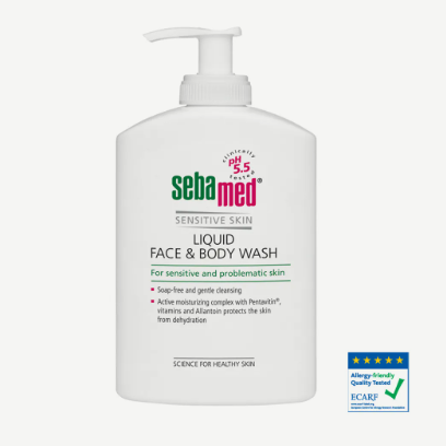 Sebamed Liquid Face & Body Wash, Sejas un ķermeņa mazgāšana ar pH līmeni 5,5