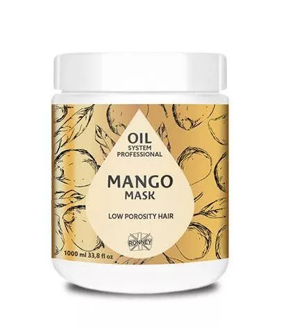 Ronney Professional Oil System Mango Mask Low Porosity Hair, Maska zemas porainības matiem