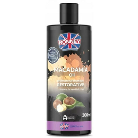 RONNEY Professional Shampoo Macadamia Oil Restorative Therapy, Šampoon Taastav Teraapia