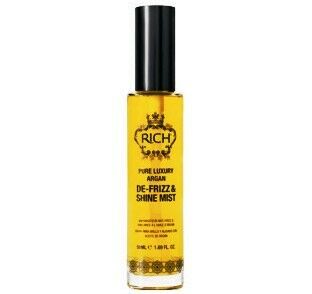 Интенсивно увлажняющий и сглаживающий волосы спрей для волос с аргановым маслом  RICH Pure Luxury Argan De-Frizz & Shine Mist