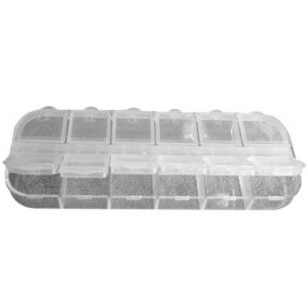 Empty Storage clear plastic case, with numbers