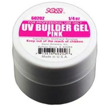 Roosa ehitusgeel, Pink UV builder gel, Sassi USA