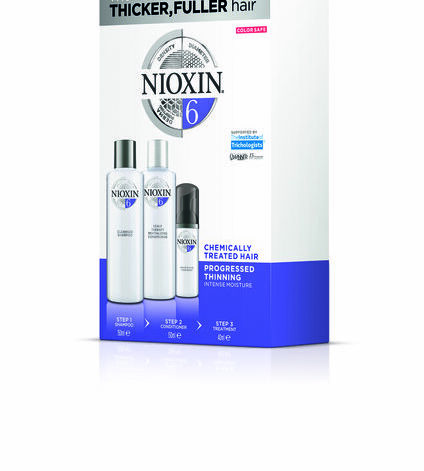 Nioxin - Matu atjaunošanas sistēma - vidēji rupjiem līdz rupjiem matiem, dabiskiem vai krāsotiem / ķīmiski apstrādātiem matiem - komplekts No 6