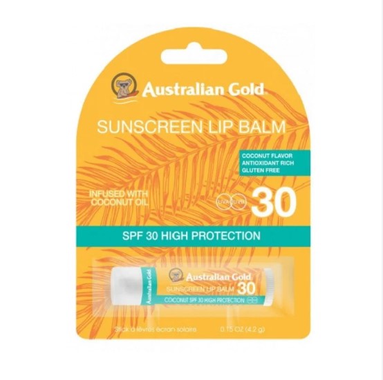 Australian Gold - lūpas balzams, saules aizsardzības pakāpe SPF 30