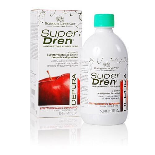 Bottega di LungaVita SuperDren Depura Apple Ainevahetust kiirendav, liigset vett ja jääkaineid väljutav toidulisand