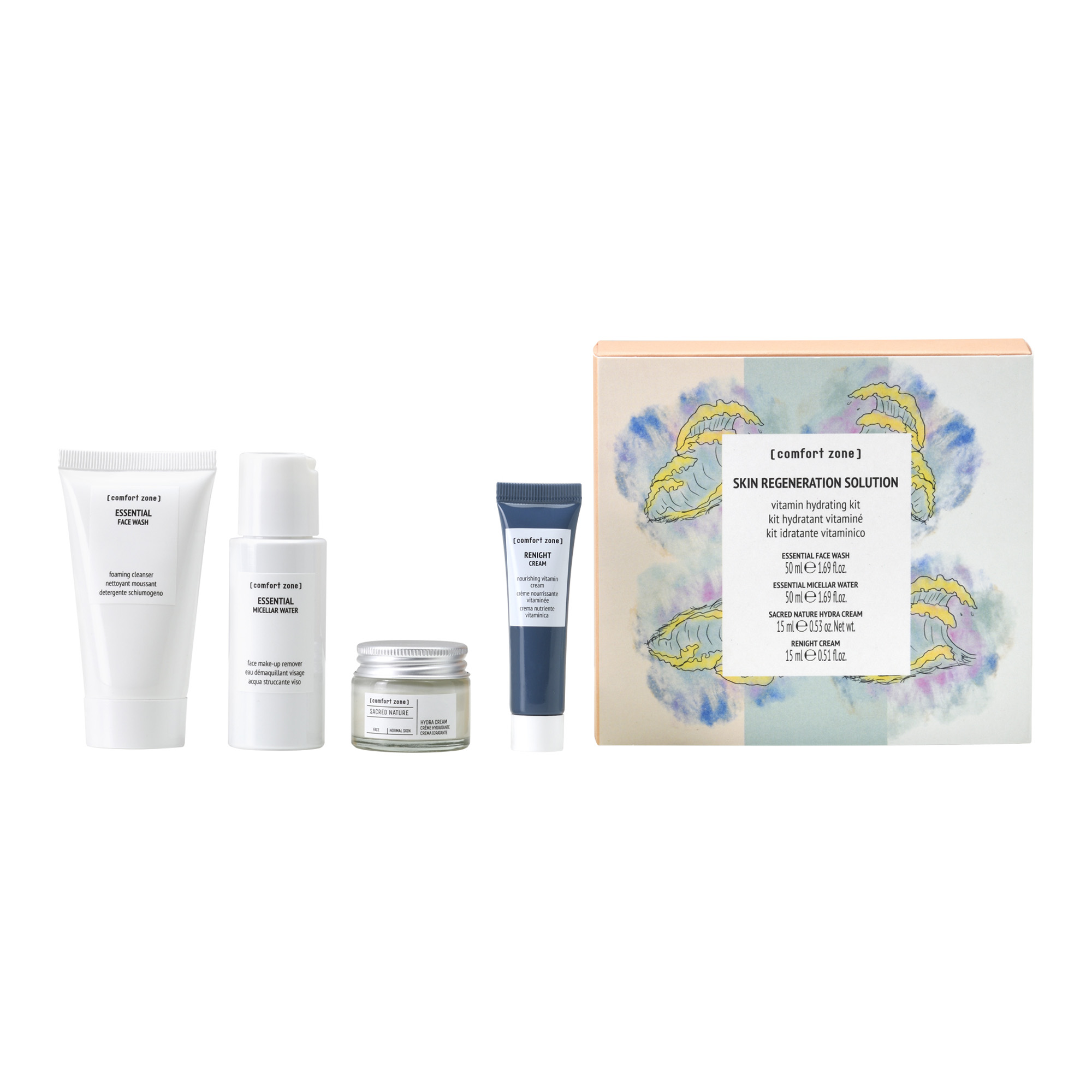 Comfort Zone Skin Regeneration Solution Kit Med vitaminer, fuktgivande ansiktsvårdsset