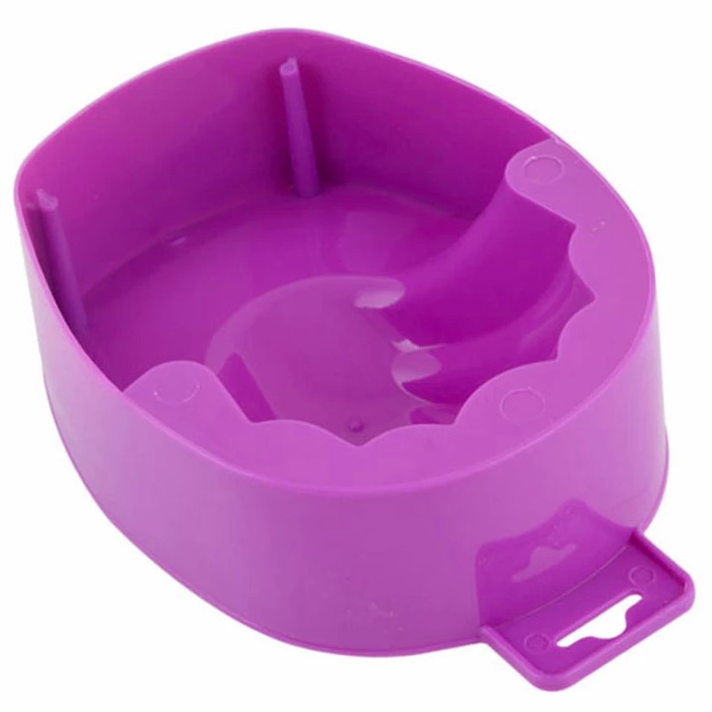 Manicure bowl, purple color, oval