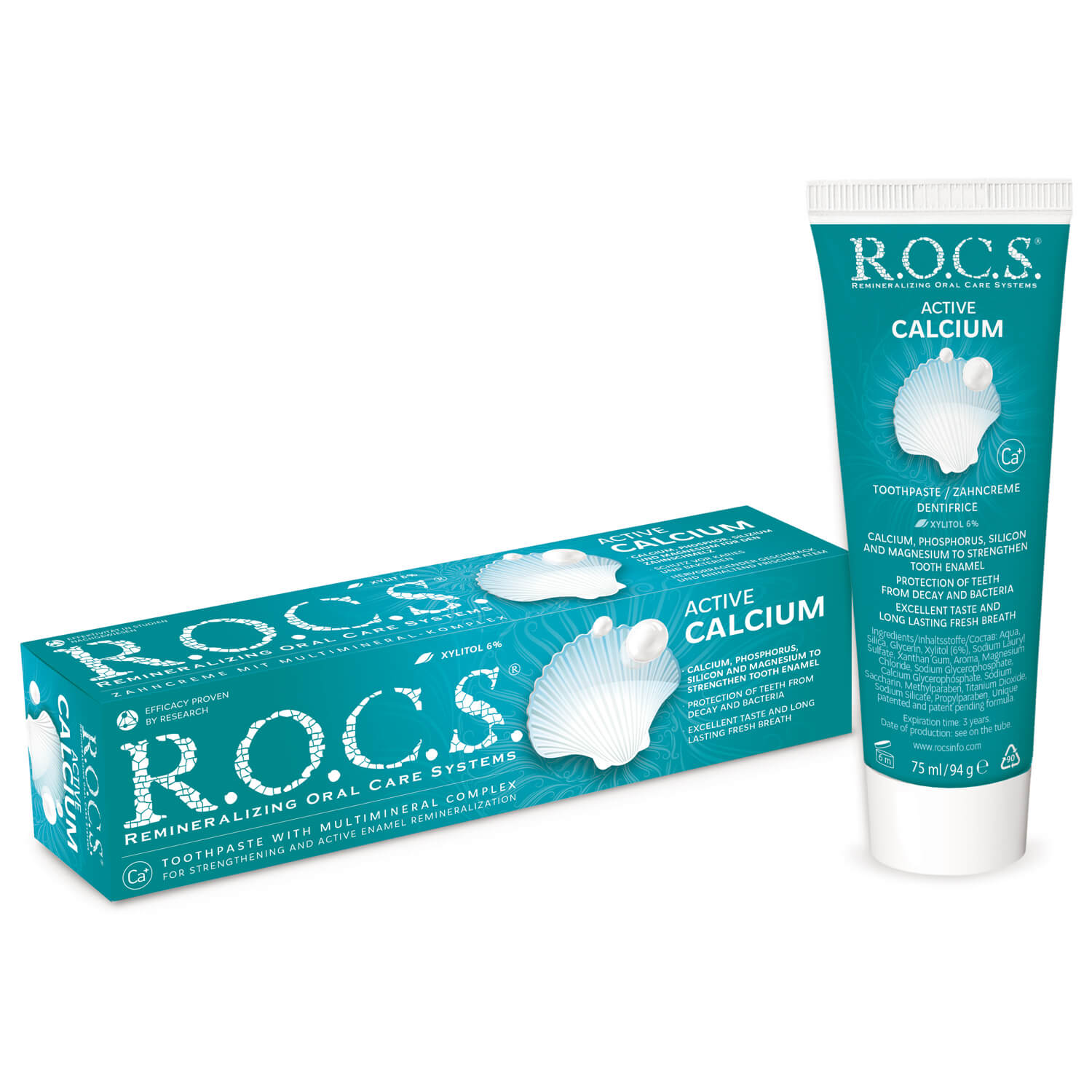 R.O.C.S. Active Calcium Toothpaste Aktiivse Kaltsiumiga Hambapasta