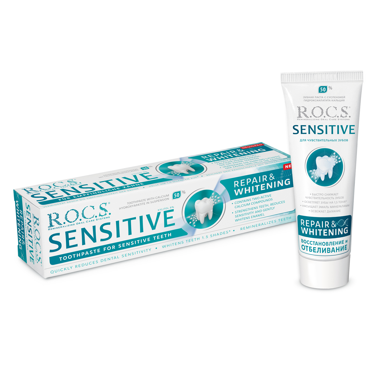 R.O.C.S. Sensitive and Whitening Toothpaste Hambapasta