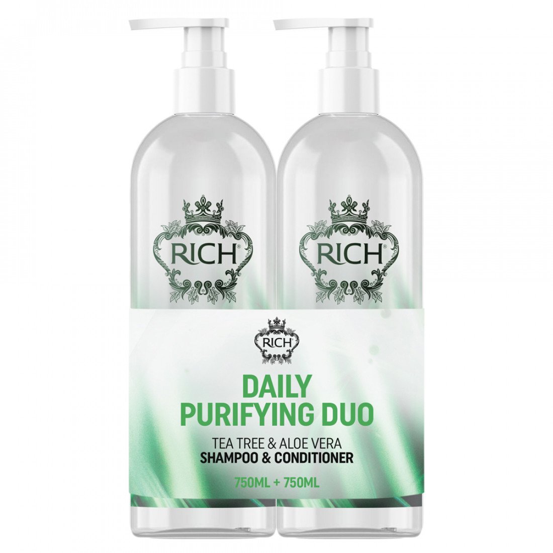 RICH Pure Luxury Daily Purifying Duo, Rengöringsset för hår och hårbotten