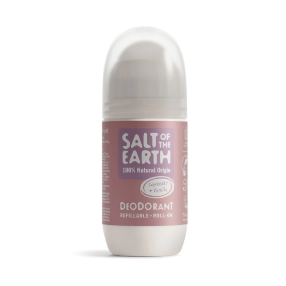 Salt of the Earth Vegan Refillable Roll-On Deodorant Lavender & Vanilla, Naturlig deodorant