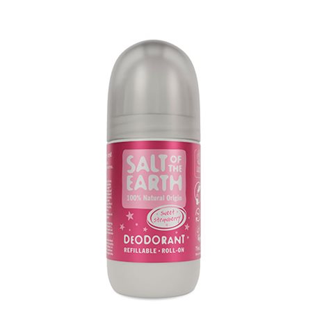Salt of the Earth Vegan Refillable Roll-On Deodorant Sweet Strawberry, Luonnollinen deodorantti