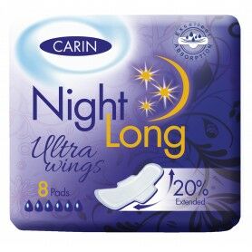 Carin Ultra Wings Night Long Hügieenisidemed