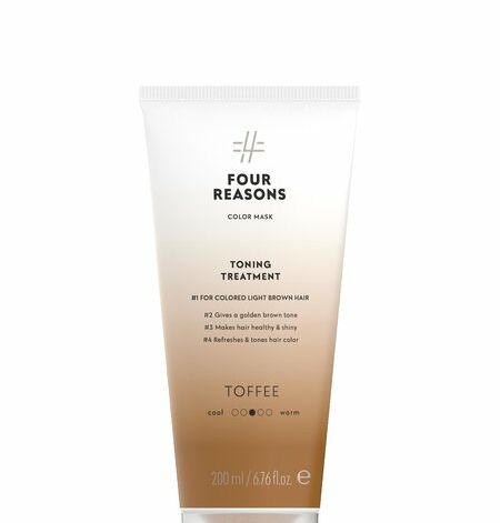 Four Reasons Color Mask Toning Treatment Toffee Tooniv Juuksemask Kuldne Pruun