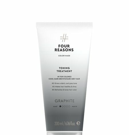 Four Reasons Color Mask Toning Treatment Graphite Tooniv Juuksemask Külm Tume Hall