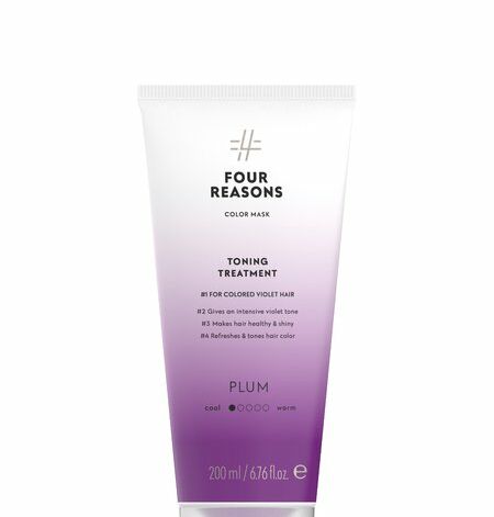 Four Reasons Color Mask Toning Treatment Plum Tooniv Juuksemask Külm Violet