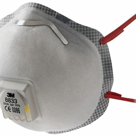 3M FFP3 9936 8833 Respirator, ansiktssköld, skyddar 99% av mikroorganismer