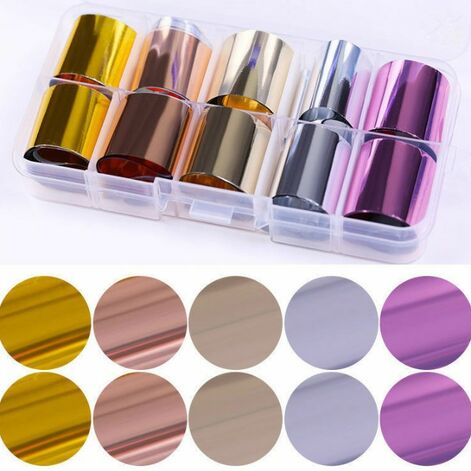 Foil for nail art, Holographic nail foils kit