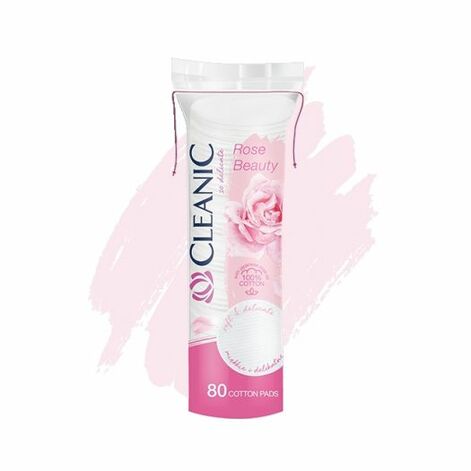 Cleanic Rose Beauty Cotton Pads Ümmargused Meigieemalduspadjad, 80tk