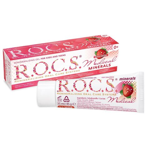 R.O.C.S. Medical Minerals Strawberry Гель для укрепления зубов детей и подростков со вкусом клубники