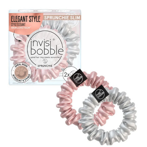 Invisibobble® SPRUNCHIE Slim Elegant Style Bella Chrome