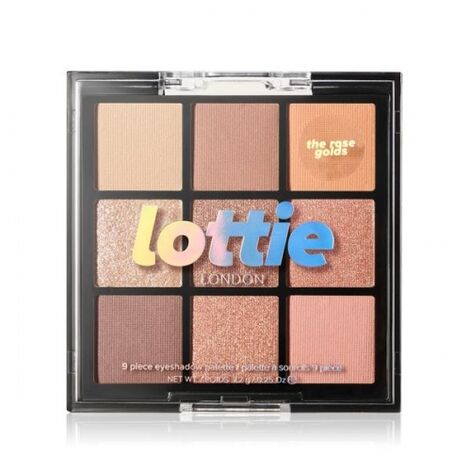 Lottie 9 Piece Eyeshadow Palette The Rose Gold