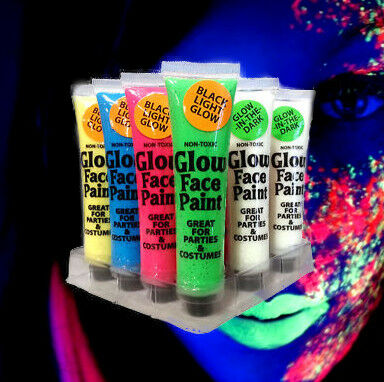 НЕОНОВЫЕ краски, УВ - UV Blacklight Face Paint in tube
