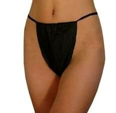 Black Tanga Single Packed, Slip Donna, L size